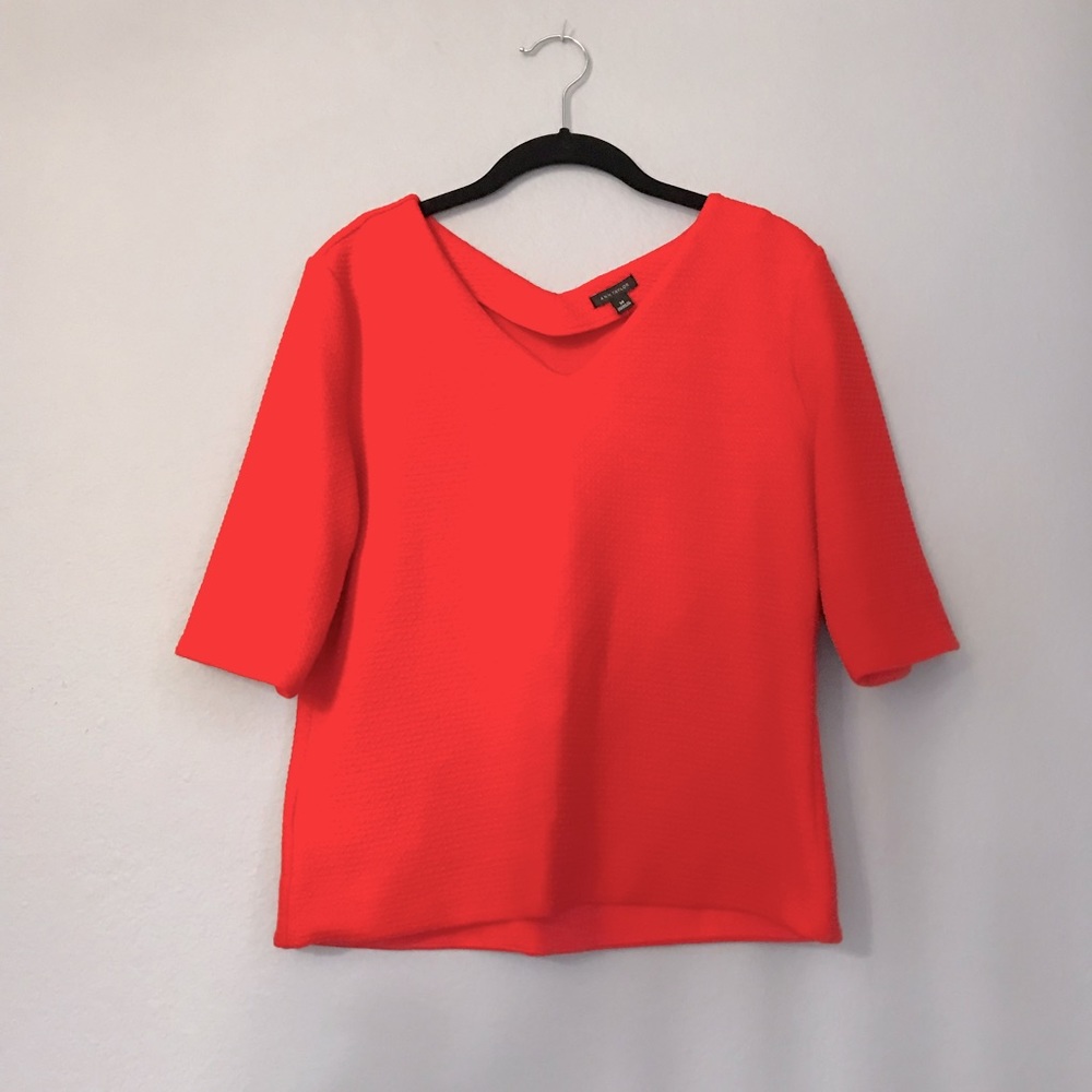 Ann Taylor orange knit top, NWT